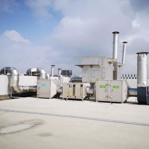 Fuel tank welding smoke and exhaust gas treatment project